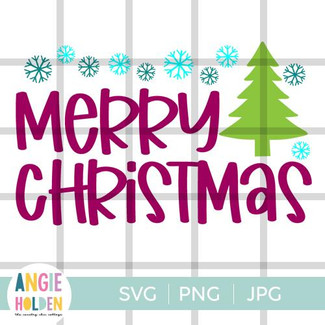  Merry Christmas Tree SVG 
