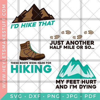  Hiking SVG File Bundle 