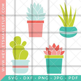  Succulent SVG File Bundle 