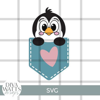  Cute Penguin Pocket SVG File 