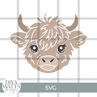  Cute Highland Cow SVG File 