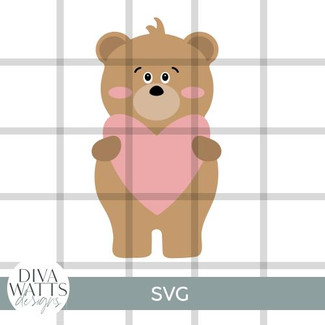  Love Bear Heart SVG File 