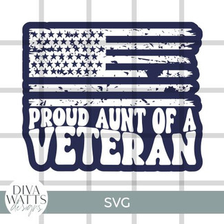  Proud Aunt of a Veteran SVG File 