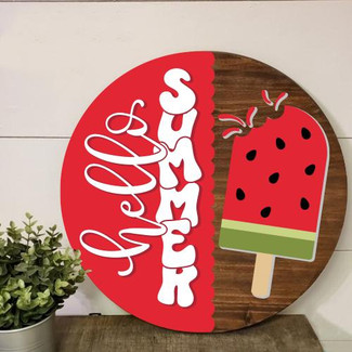  Hello Summer Watermelon Popsicle SVG File 
