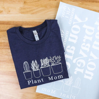 White Screen Print Transfer applied to a T-shirt