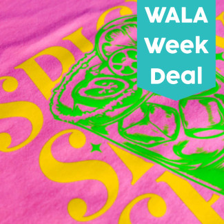 Wala Week Deal Two-color screen print transfer design featuring bold, layered artwork