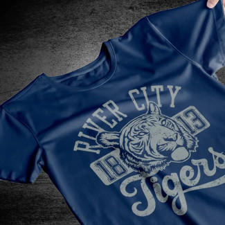 T-shirt with Varsity Custom Transfer design