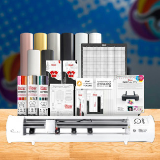 Romeo® Pioneer Bundle by Siser® featuring HD cutter, EasyWeed® and EasyPSV® rolls, tools, and Leonardo® Pro software