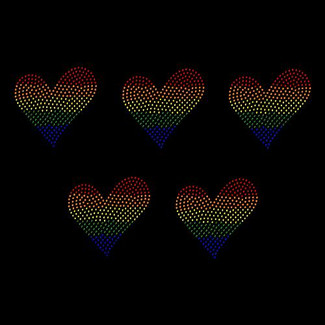  Rainbow Heart - 5 Pack 