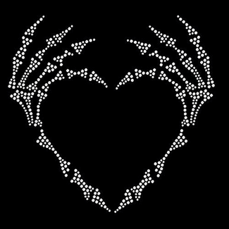 Skeleton and Skull Rhinestone Transfer GIF