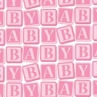  Baby Blocks Pink HTV 