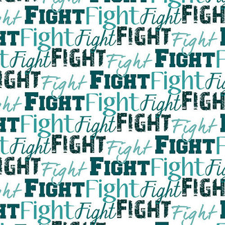  Fight Text Teal HTV 