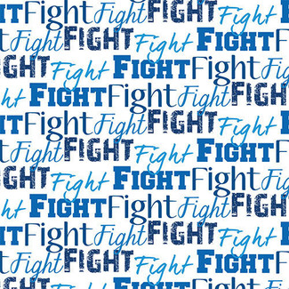  Fight Text Blue HTV 