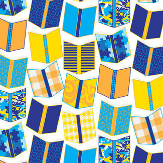 Books design on heat transfer vinyl for shirts and garments