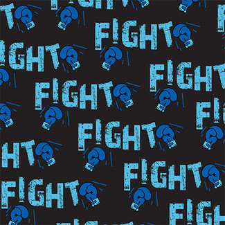 Heat Transfer Warehouse Fight Cancer Blue/Black 