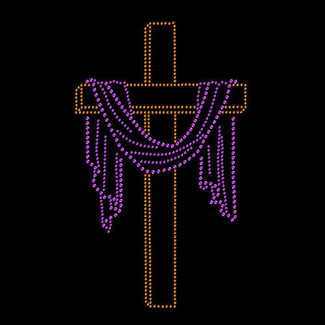  Purple Draped Cross 