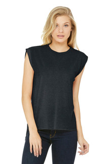 Bella + Canvas BELLA+CANVAS ® Women's Flowy Muscle Tee With Rolled Cuffs 