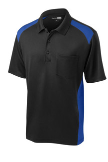  CornerStone® Select Snag-Proof Two Way Colorblock Pocket Polo 