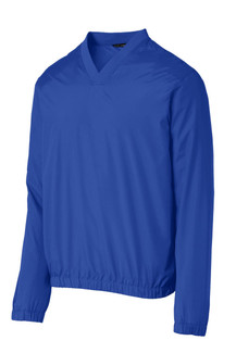 Port Authority® Zephyr V-Neck Pullover with wind- and water-resistant polyester shell for comfort and protection.