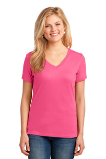  Port & Company® Ladies Core Cotton V-Neck Tee 