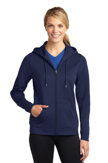  Sport-Tek® Ladies Sport-Wick® Fleece Full-Zip Hooded Jacket 
