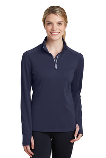  Sport-Tek® Ladies Sport-Wick® Textured 1/4-Zip Pullover 