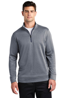 Sport-Tek PosiCharge Sport-Wick Heather Fleece 1/4-Zip Pullover