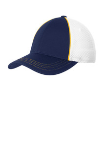 Sport-Tek Piped Mesh Back Cap