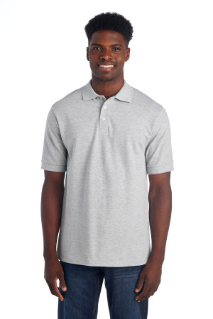 Jerzees Ring Spun Pique Sport Unisex Shirt model front view