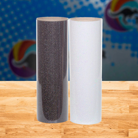 Glitter Flex Ultra Rainbow White- Galaxy White 