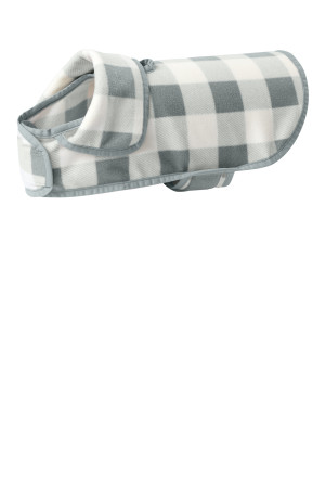 Buffalo Plaid Fleece Put Jacket in grey / white