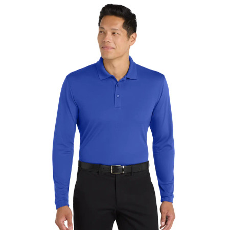 CLOSEOUT Port Authority® Long Sleeve Core Classic Pique Polo