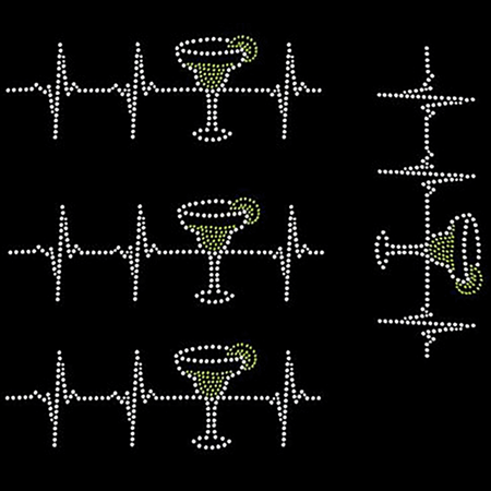 Margarita Rhinestone Transfer GIF