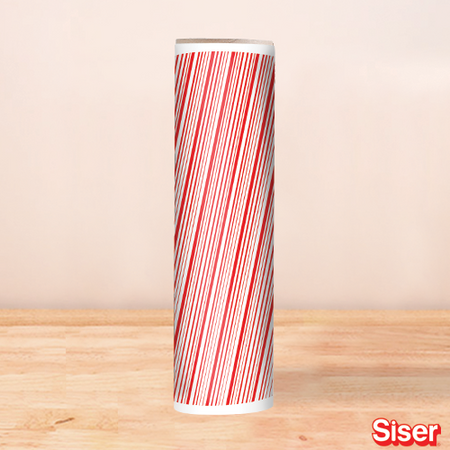 Candy Cane Siser HTV Pattern roll on table