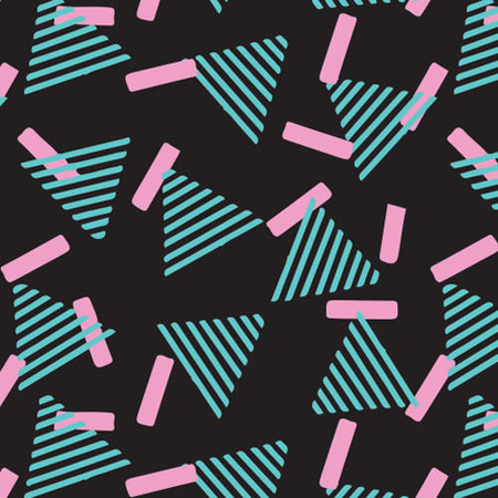 90's Triangle Black HTV for shirts with 11" printed workable space and a sleek black design.
