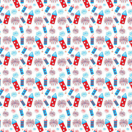 Glossy adhesive vinyl with rocket fireworks design