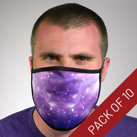  Face Mask Adjustable Strap Black Trim Dye-Sub  