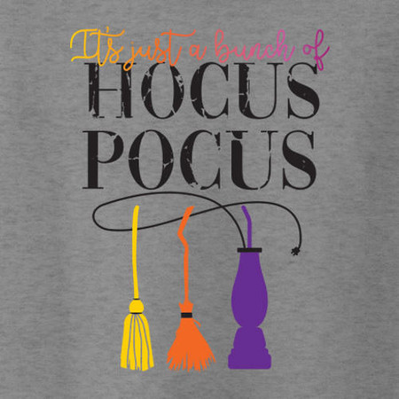Full-color "Bunch of Hocus Pocus" DTF transfer, perfect for creating custom shirts with magical designs.