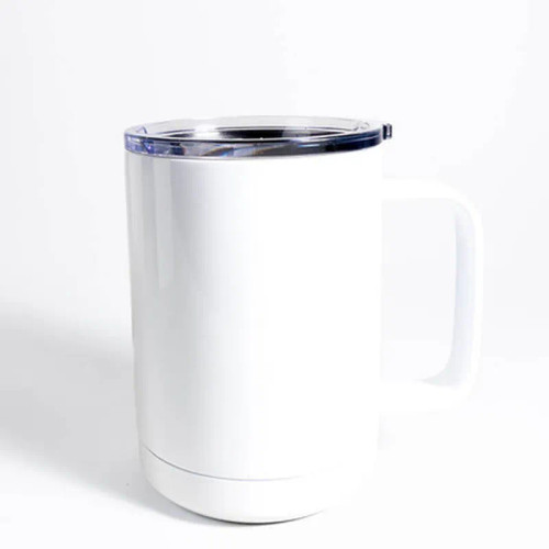 Sublimation-ready Polar Camel Mug, 15 oz stainless steel, ideal for creating custom designs with dye sublimation.