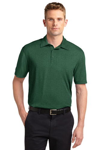 Heathered Sport-Tek Polo with moisture-wicking and snag-resistant fabric for everyday comfort.