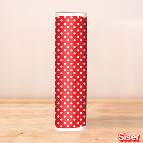 Heat Transfer Warehouse SISER1543 - White on Red Polka Dots 