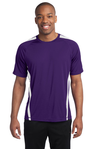 Sport-Tek Colorblock PosiCharge Competitor Tee with moisture-wicking and color-locking technology.