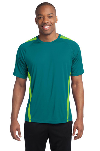 Sport-Tek Colorblock PosiCharge Competitor Tee with moisture-wicking and color-locking technology.