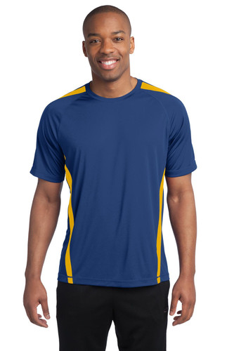 Sport-Tek Colorblock PosiCharge Competitor Tee with moisture-wicking and color-locking technology.