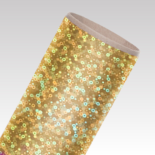 Stretchable, durable metallic heat transfer vinyl with soft finish for fashion designs.