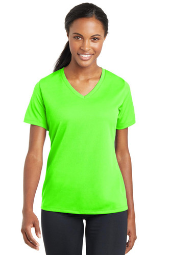  Sport-Tek® Ladies PosiCharge® RacerMesh® V-Neck Tee 