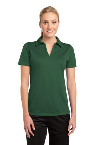 Sport-Tek Ladies PosiCharge Active Textured Polo with breathable mesh and snag-resistant fabric.