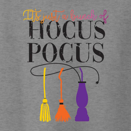 Full-color "Bunch of Hocus Pocus" DTF transfer, perfect for creating custom shirts with magical designs.