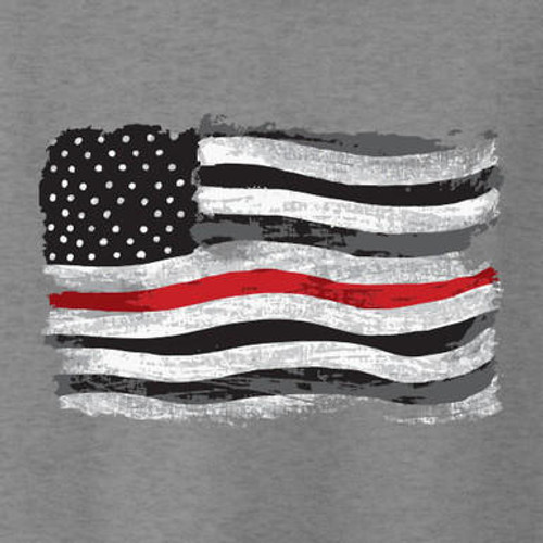 Distressed Firefighter Flag DTF transfer, 9 x 6.1 inches, vivid design.