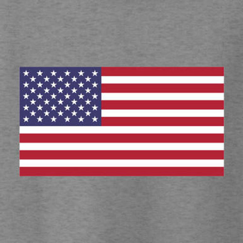 American Flag DTF transfer for shirts, ideal for cotton and poly-cotton fabrics.